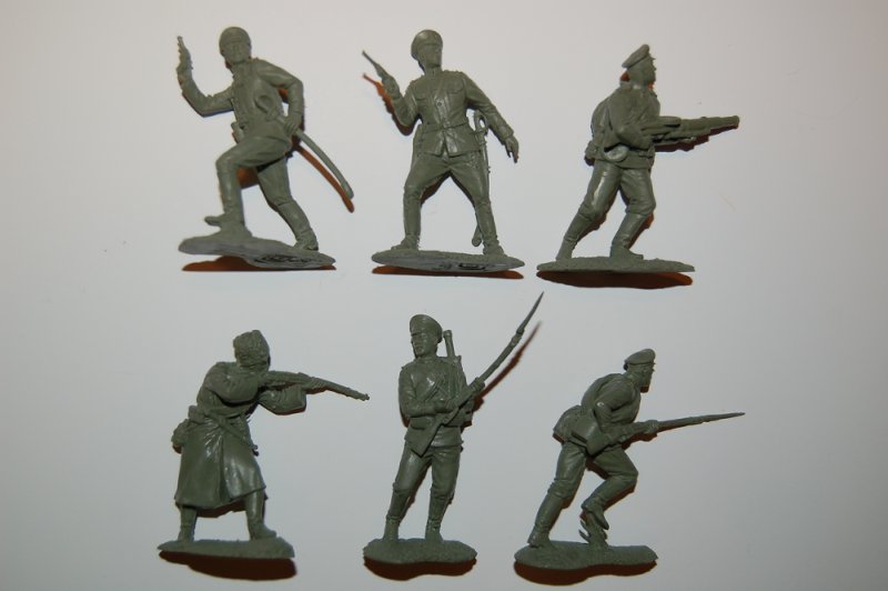Basevich Figures 1/32 RUSSIAN ARMY FROM THE RUSSO-JAPANESE WAR Figure Set GRAY 