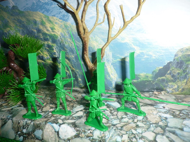 Skeletons set of 6 Tehnolog Fantasy Battles 54mm scale soft plastic soldiers 
