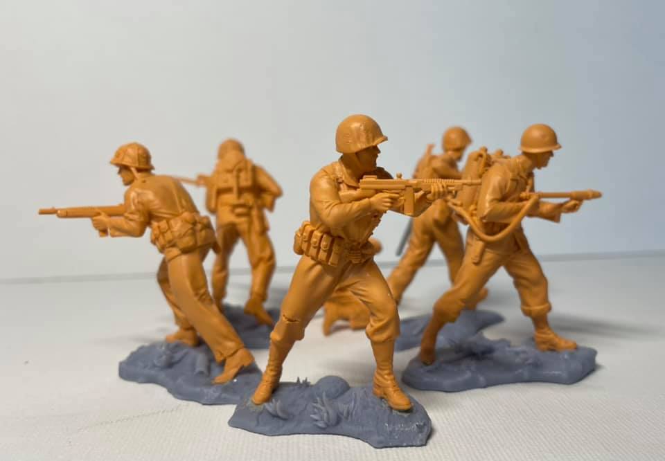 Plastic Toy Soldiers Infantry WWII Russian infantry 1943 set 1:32 54 mm 